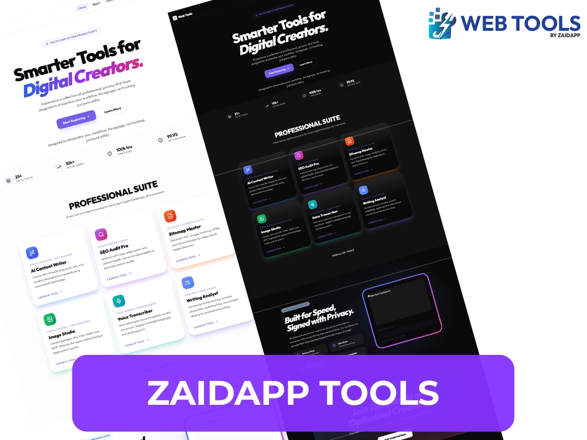 Web Tools Dashboard